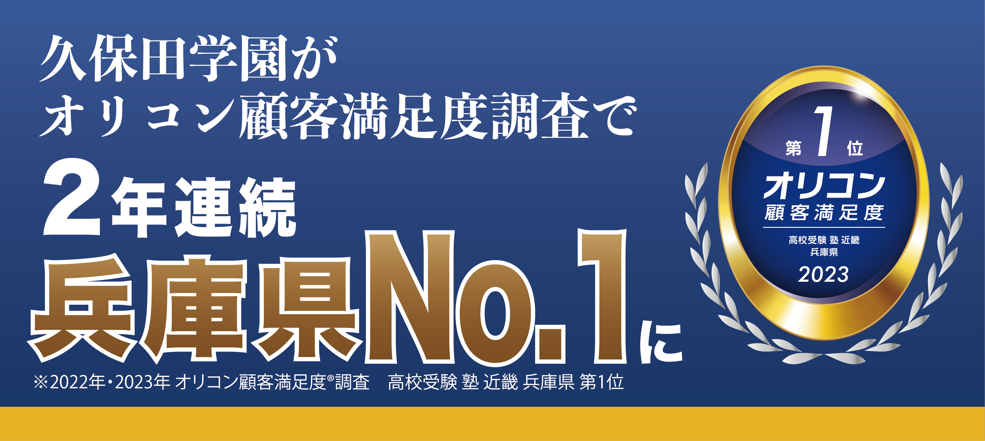 久保田学園がオリコン顧客満足度調査で2年連続兵庫県１位になりました！